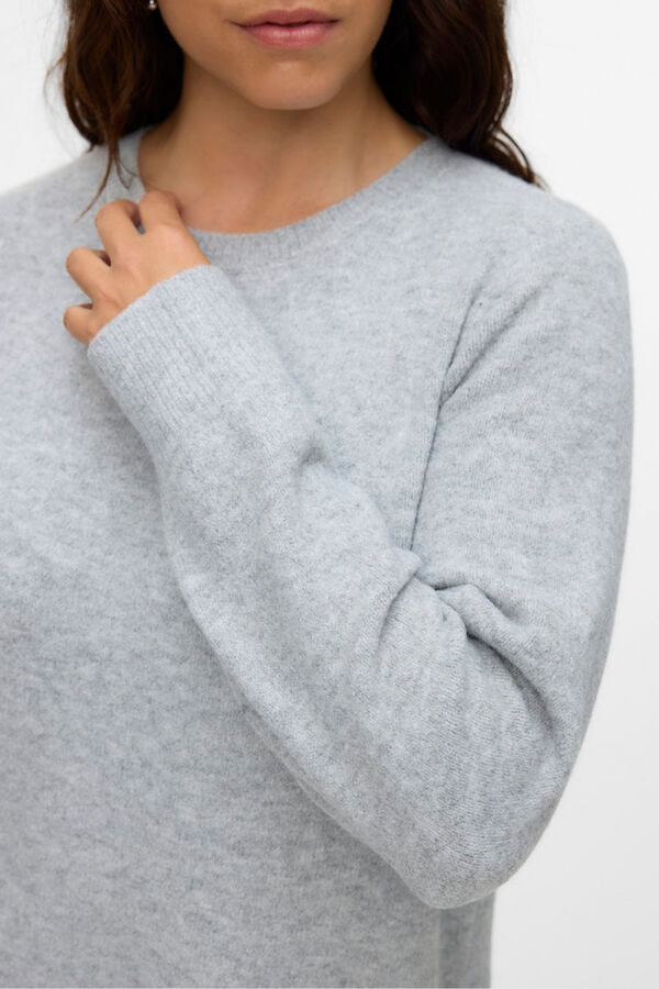 Vero Moda Curve Vestido de punto manga larga talla grande Gris