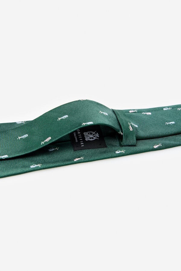 Cortefiel Corbata seda natural Verde