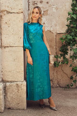 Pol&iacute;n Et Moi Vestido longo Lucilda Azul