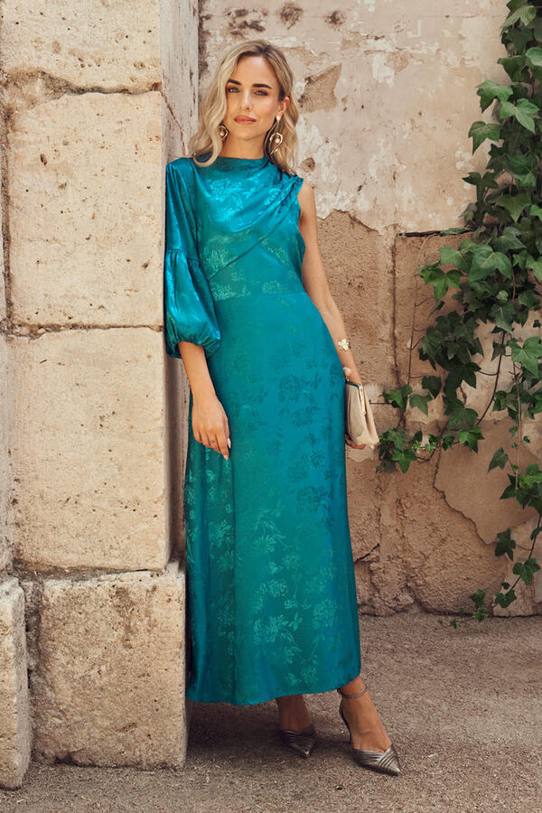 Pol&iacute;n Et Moi Vestido longo Lucilda Azul