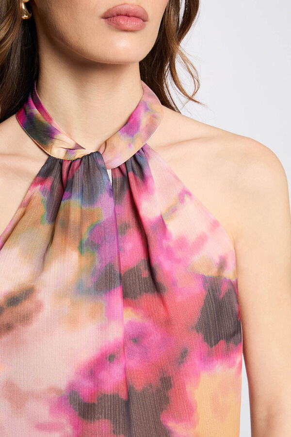 Morgan Blusa estampada sem mangas Multicolorido