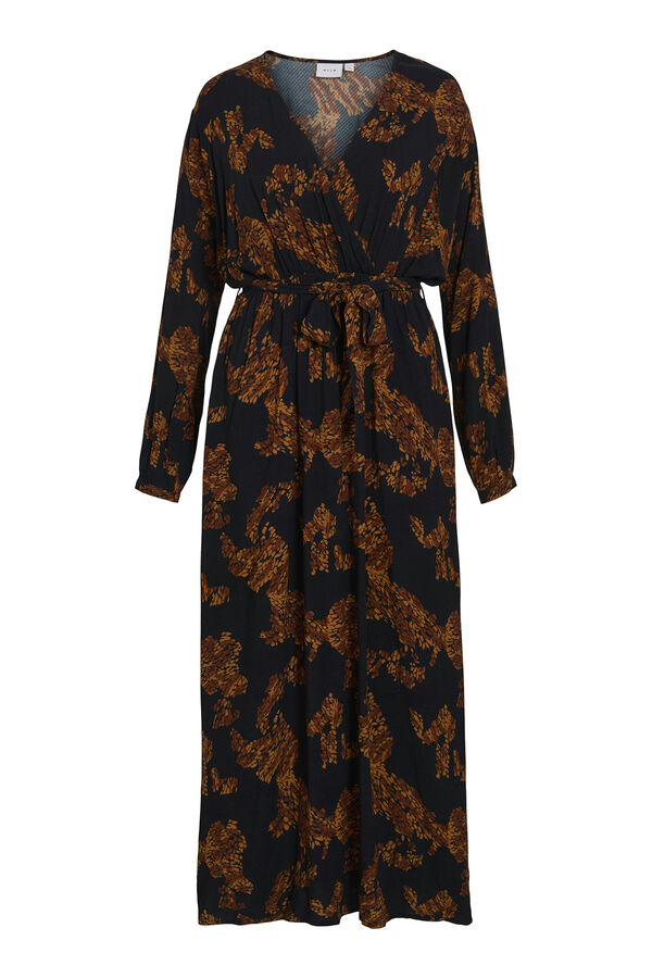 Vila Vestido largo estampado Negro