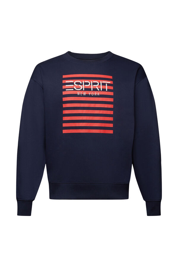 Esprit Sudadera logo materiales sostenibles Estampado azul