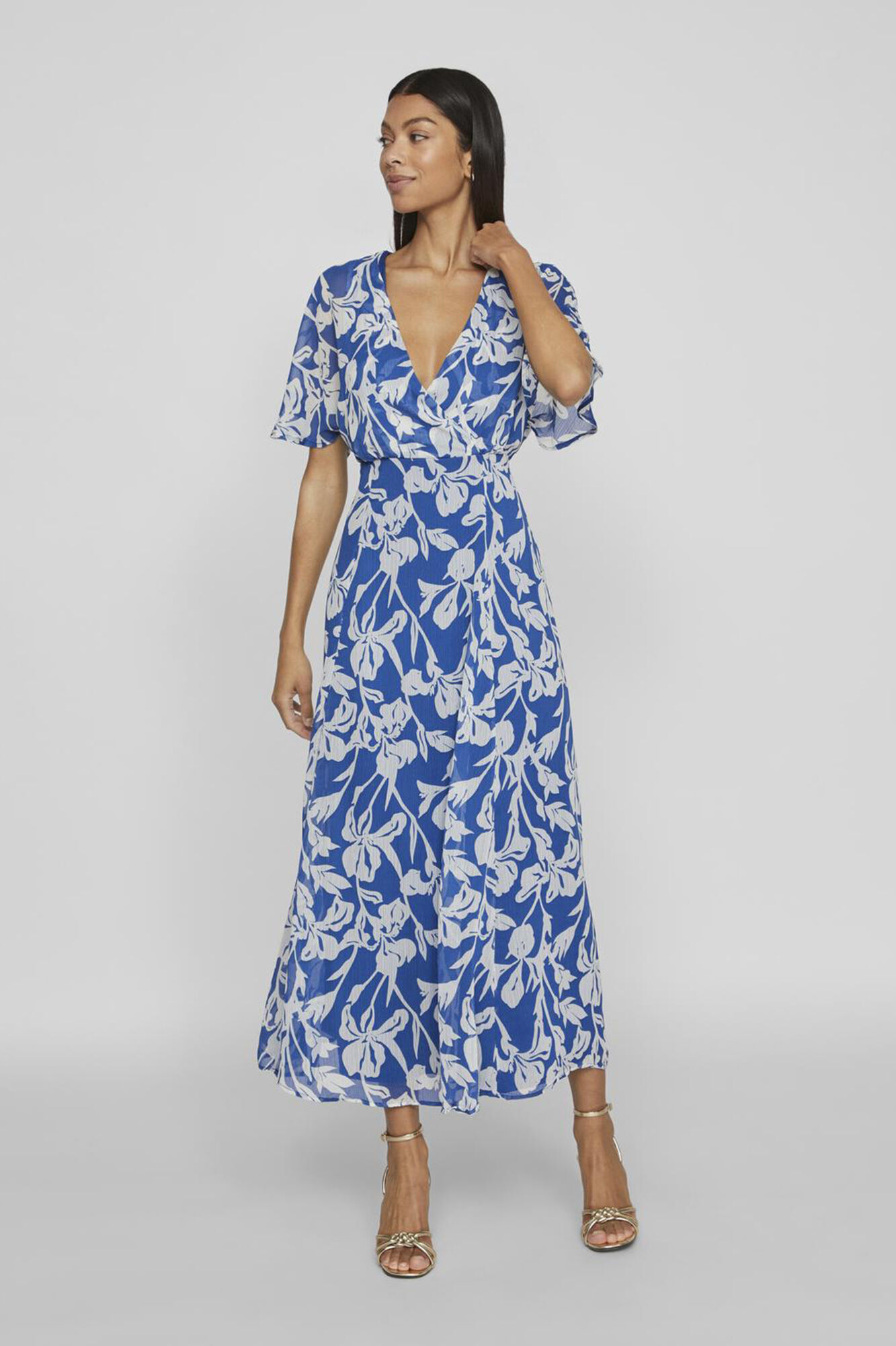 Vila Vestido midi de manga 2/4