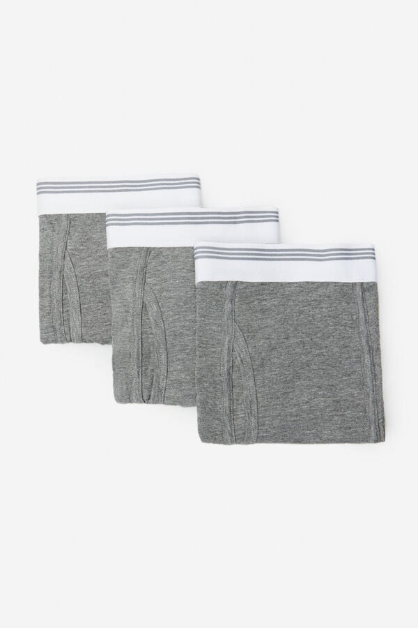 Cortefiel Pack 3 boxers malha Cinzento
