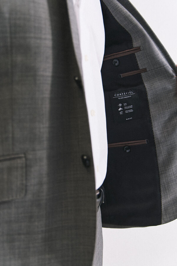 Cortefiel Blazer cinza estruturado slim fit Cinzento