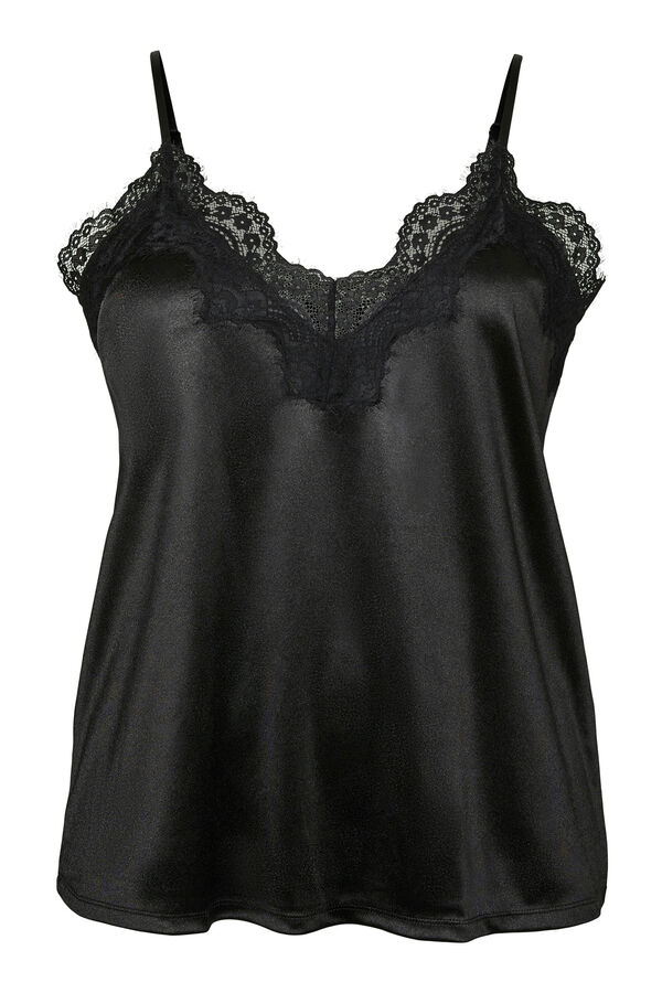 Vero Moda Curve Top lencero talla grande Negro