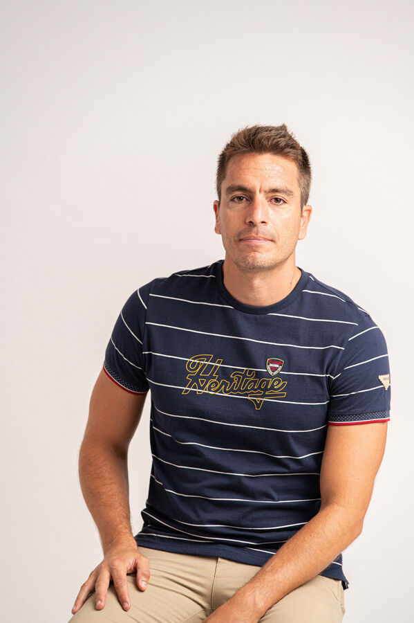 Privata T-shirt de manga curta 100% algod&atilde;o Azul