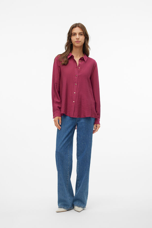 Vero Moda Camisa de manga larga con espalda plisada Morado