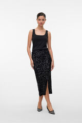 Vero Moda Falda midi lentejuelas Negro