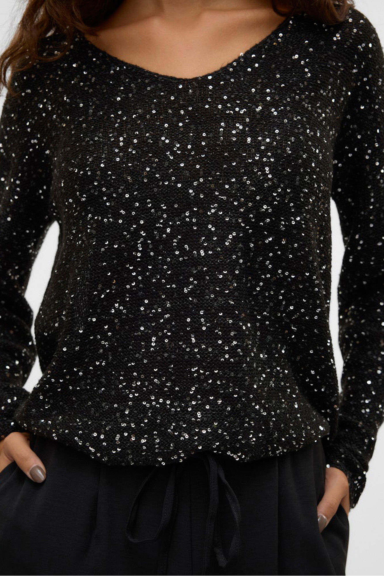 Vero Moda Jersey de lurex y lentejuelas