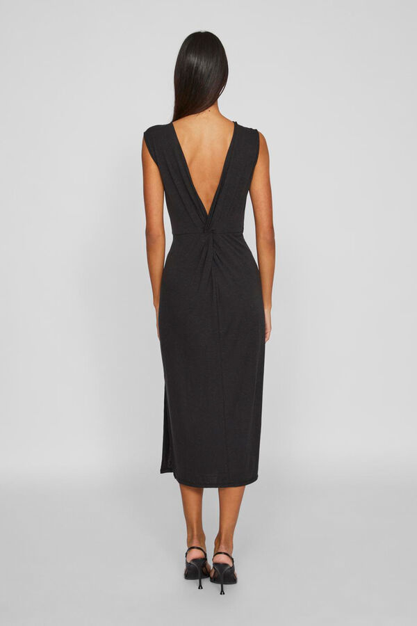 Vila Vestido midi sin mangas Negro