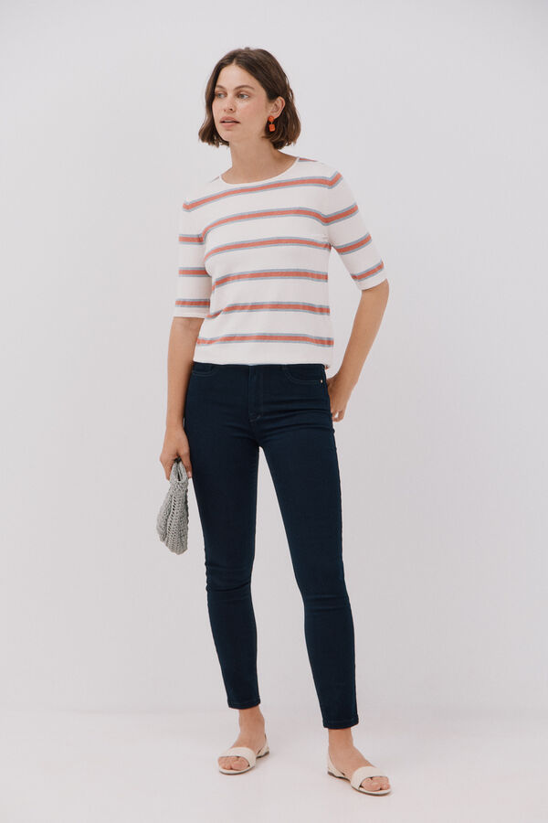 Cortefiel Jersey rayas multicolor Coral