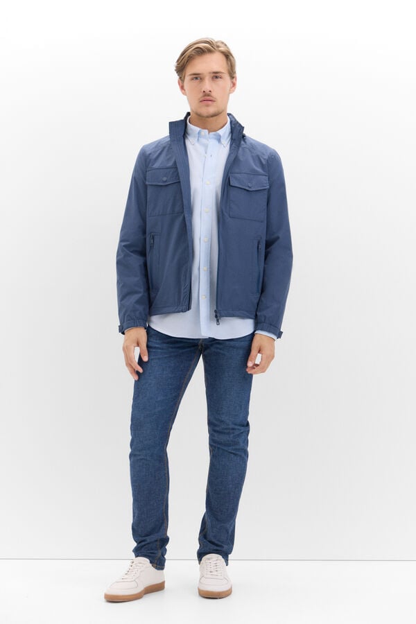 Cortefiel Blus&atilde;o t&eacute;cnico leve Azul