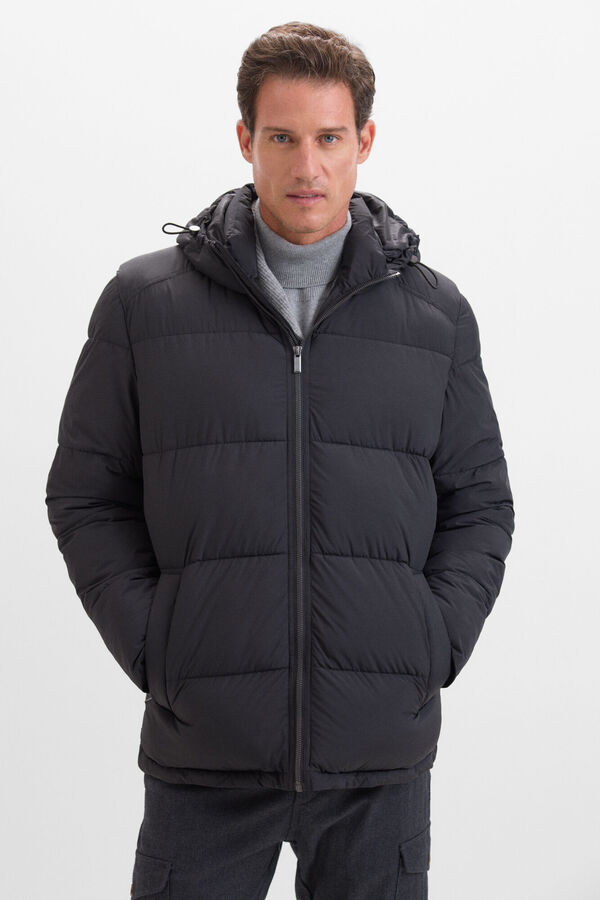 Cortefiel Blus&atilde;o acolchoado Preto