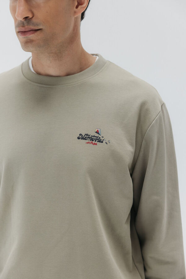 elPulpo Sudadera old school memories Kaki