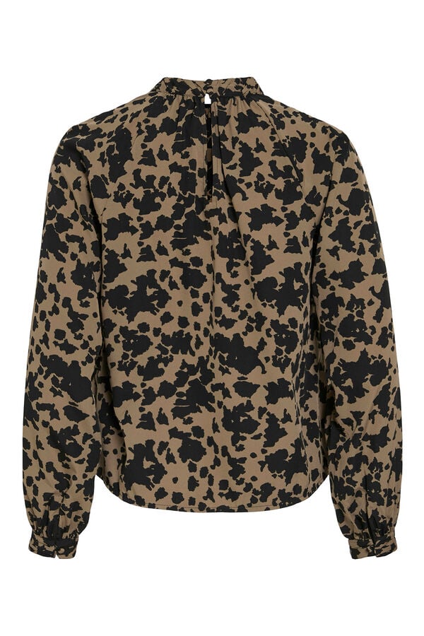 Vila Top de manga comprida estampado Cinzento