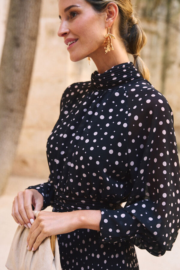 Pol&iacute;n Et Moi Vestido largo Marcia Negro