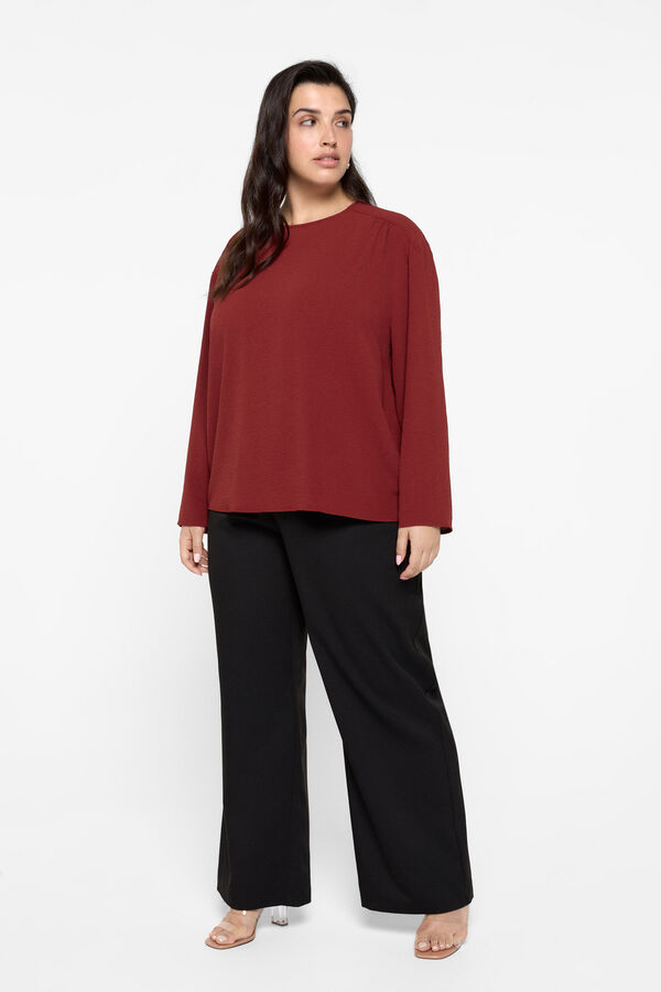 Vero Moda Curve Top encaje en la espalda talla grande Marrón oscuro