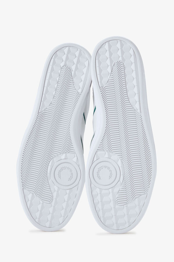 Fred Perry Zapatilla B4 embossed leather/suede Blanco