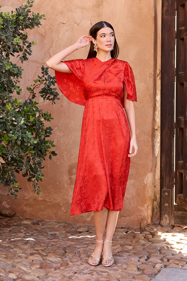 Pol&iacute;n Et Moi Vestido envelope Maeve Vermelho