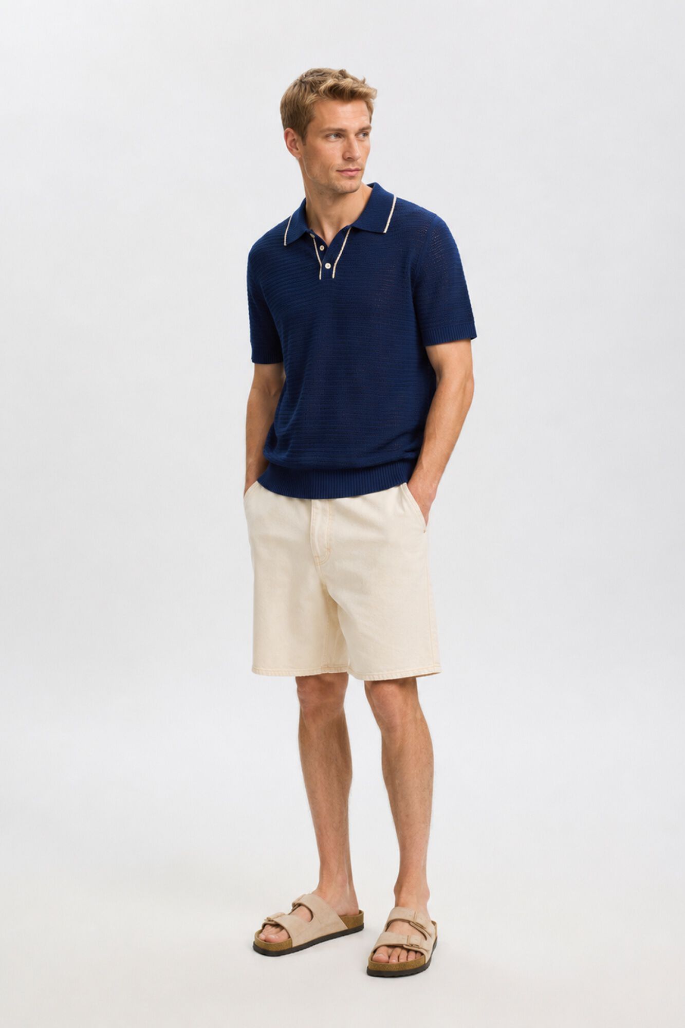 Selected Polo de punto manga corta