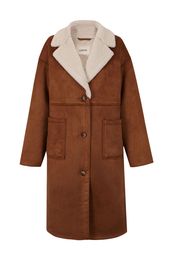 Slowlove Sobretudo dupla face Castanho