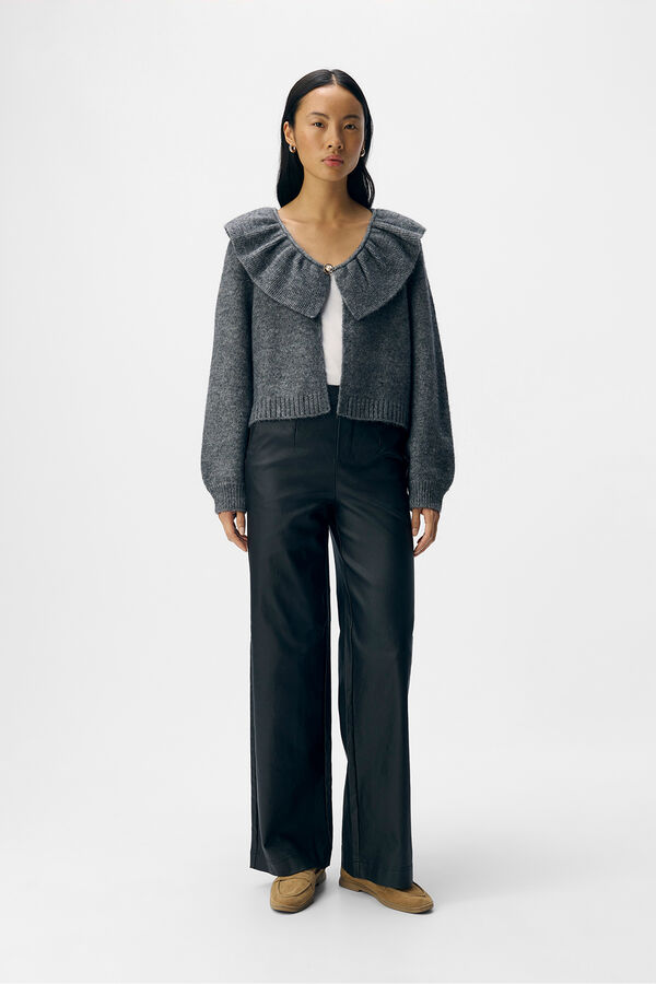 Object Cardigan de l&atilde; e alpaca Cinzento