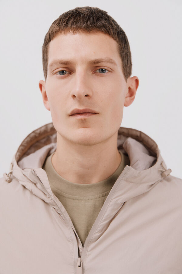 Cortefiel Cazadora capucha Beige