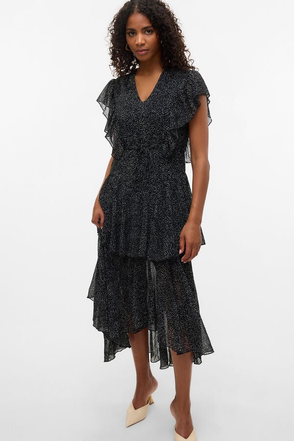 Vero Moda Vestido comprido bolinhas Preto