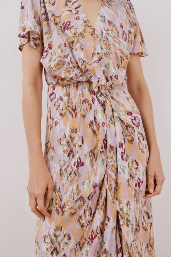 Cortefiel Vestido largo estampado Multicolor