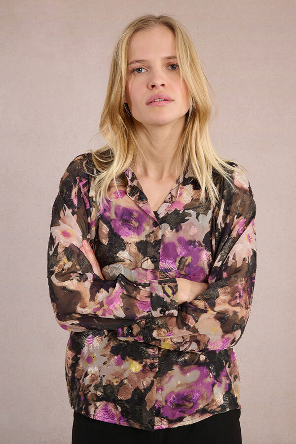 Molly Bracken Camisa de manga larga con estampado Multicolor