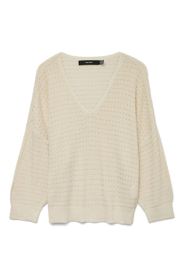 Vero Moda Su&eacute;ter de malha fina estruturada Cinzento