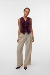 Vero Moda Chaleco de terciopelo Morado