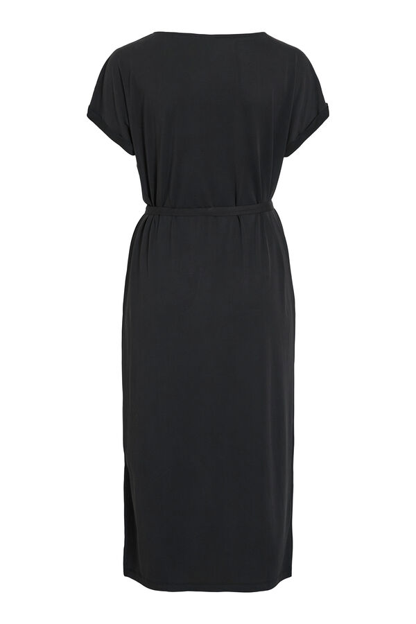 Vila Vestido midi manga corta Negro