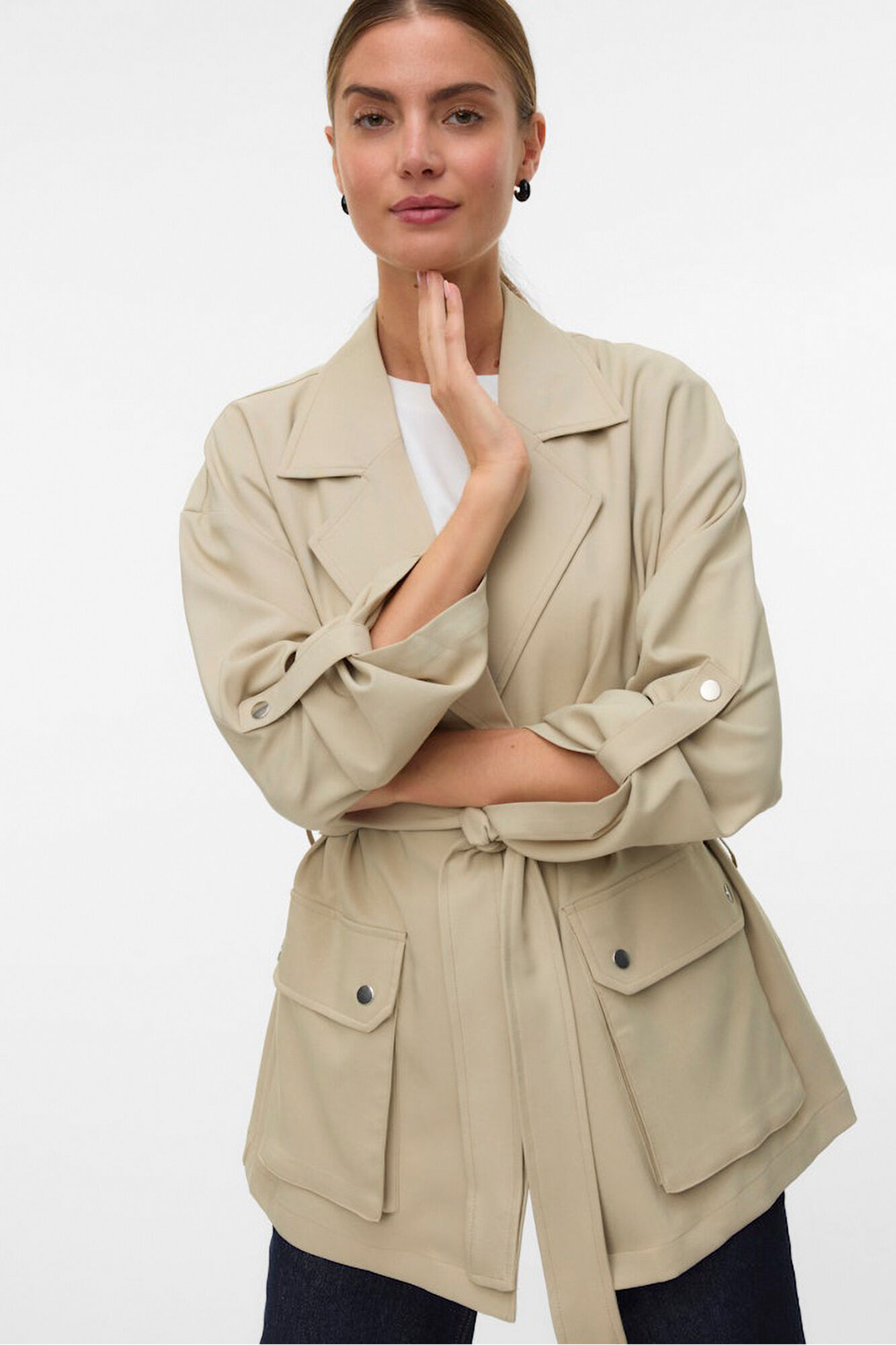 Vero Moda Chaqueta fina cuello de solapa