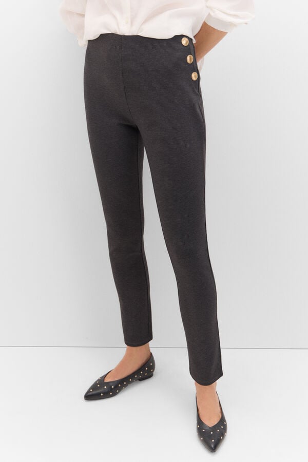 Cortefiel Leggings com abotoadura Multicolorido