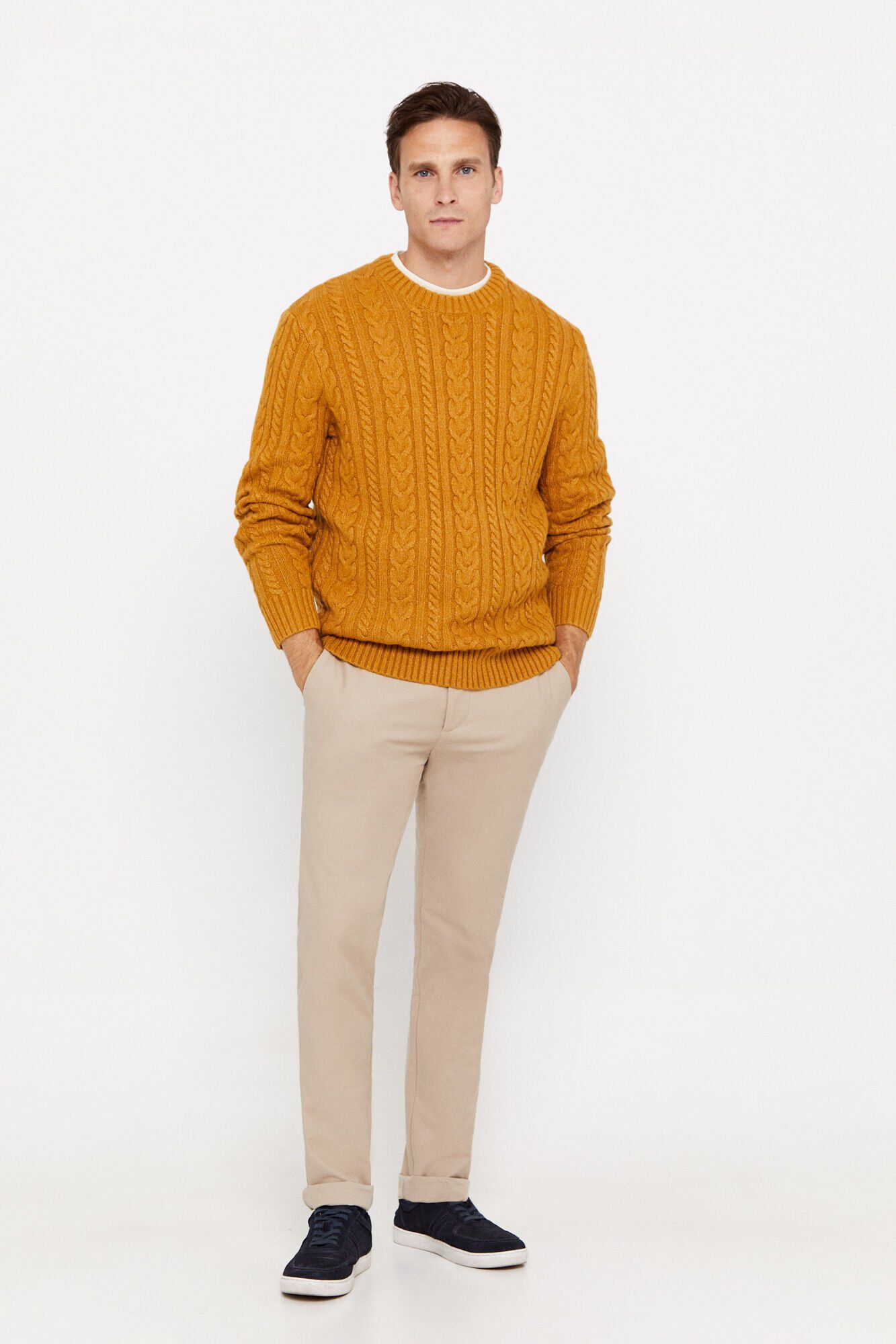 Cortefiel Jersey torcidos gola redonda