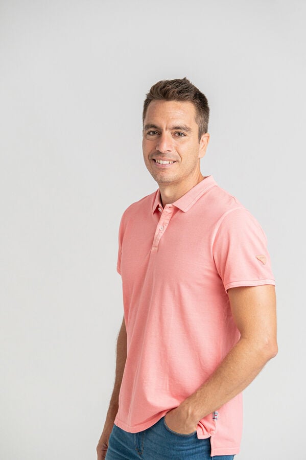 Privata Polo piqu&eacute; lavado 100% algod&oacute;n Rosa