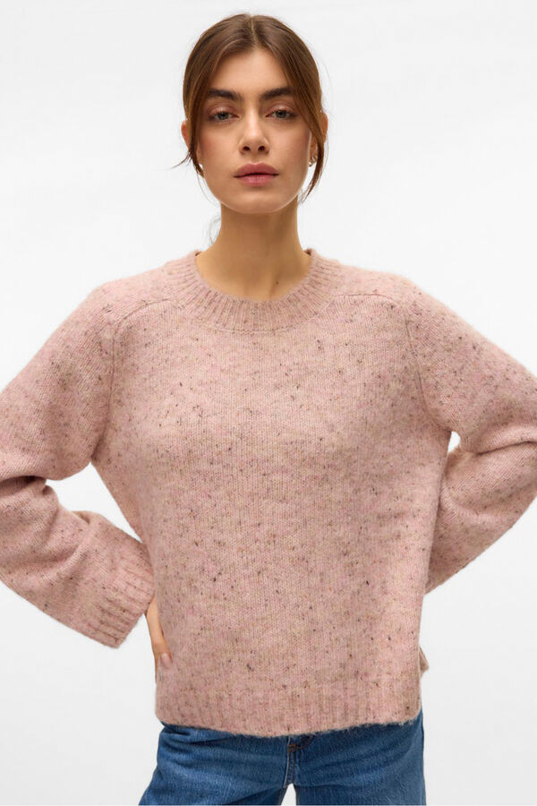 Vero Moda Jersey de punto con lana y estilo ancho Rosa