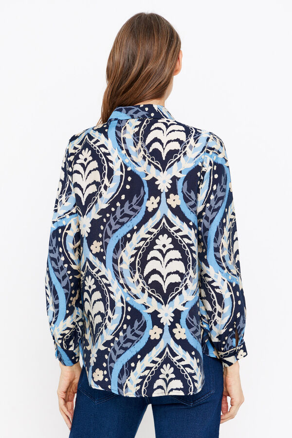 Cortefiel Camisa estampada Azul