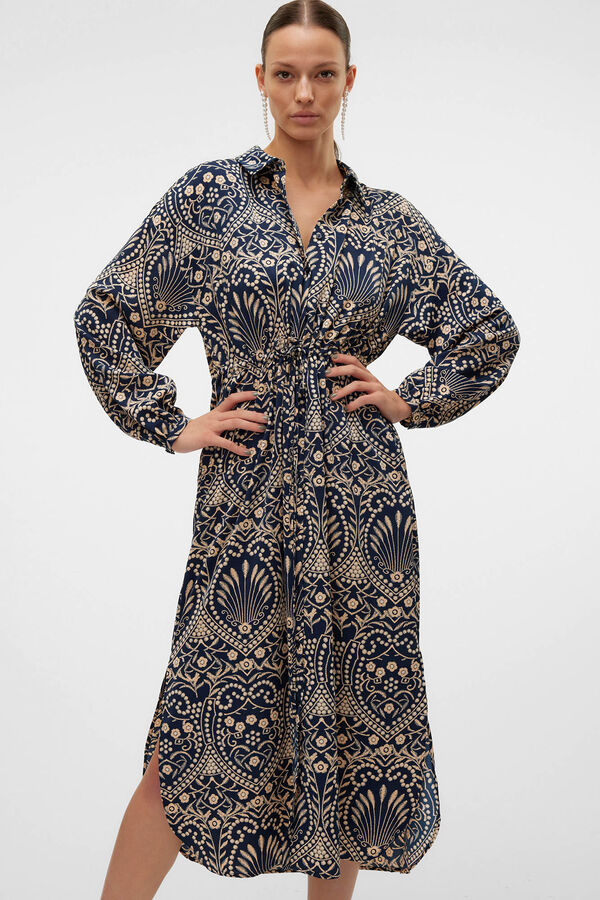 Vero Moda Vestido midi estampado Azul