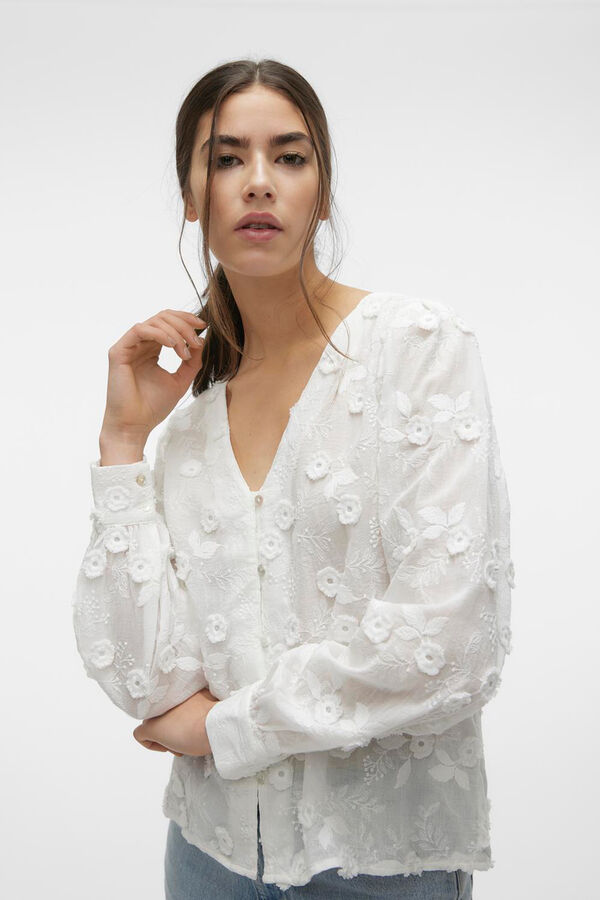 Vero Moda Top bordados Blanco