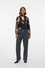 Vero Moda Camisa de manga comprida com la&ccedil;ada gola Preto