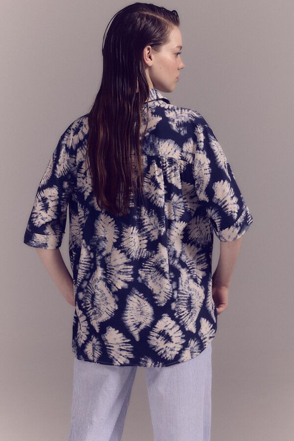 Slowlove Camisa estampado tie dye Estampado azul