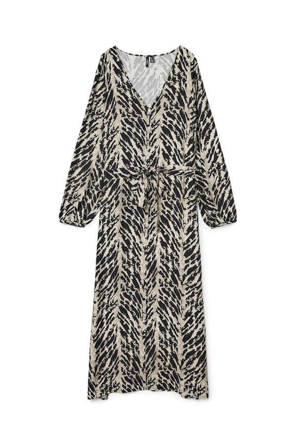 Vero Moda Curve Vestido curto com decote em bico e gola manga comprida Preto