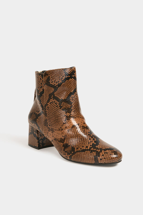 Morgan Botines de pit&oacute;n y tacones Estampado marr&oacute;n