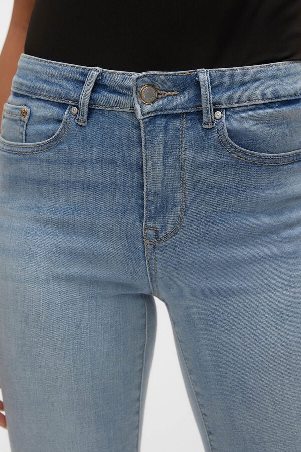 Vero Moda Jeans rectos tiro alto Azul
