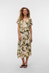 Vero Moda Saia 7/8 efeito acetinado Verde