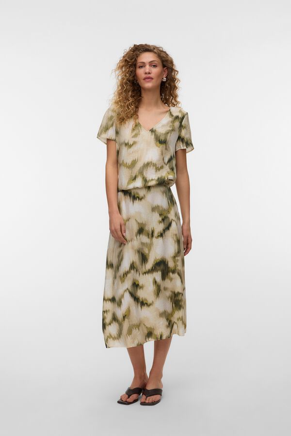 Vero Moda Saia 7/8 efeito acetinado Verde